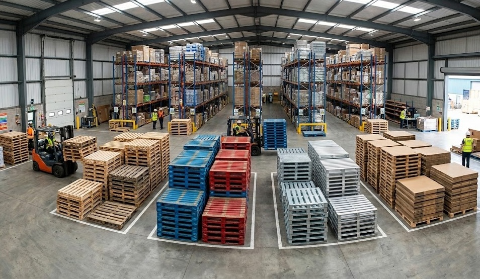 ISPM-15 heat treated pallets with IPPC stamp